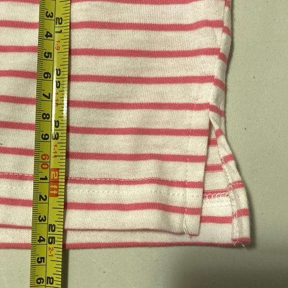 Erika&Co Pink/Wt Striped SS Boat Neck Embroidered Women’s Knit Shirt Sz ?S; NWT - Picture 4 of 7